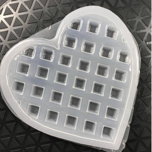 Waffle Heart Bath Bomb Mould Large